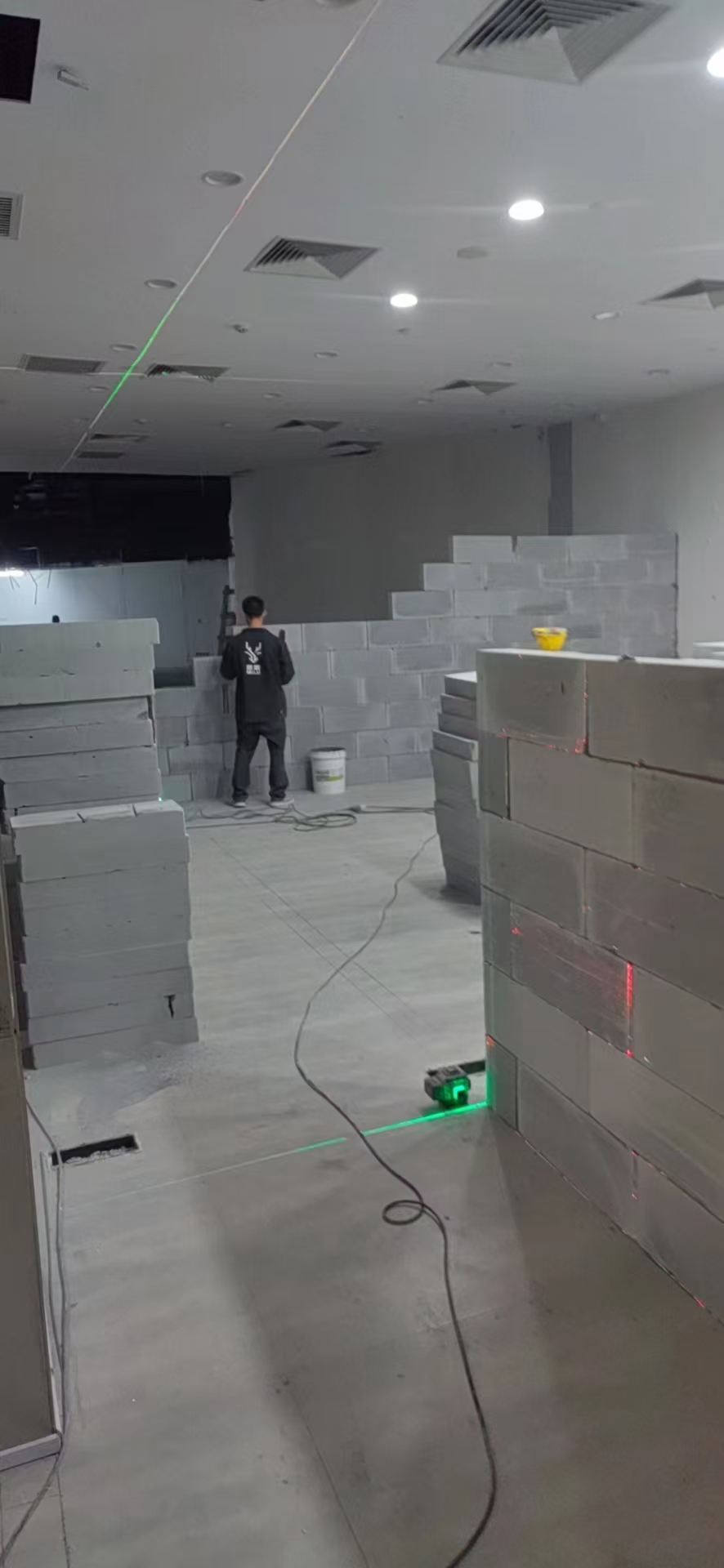 轻质砖隔墙用于宾馆空间